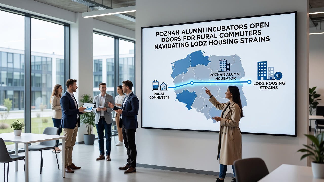 Rural students using Poznan incubator spaces while commuting to Lodz universities